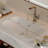 39.4 '' Floating Bathroom Vanity With Ceramic Sink,Wall Mounted Vanity 2 Soft Close Drawer And White Slate Top