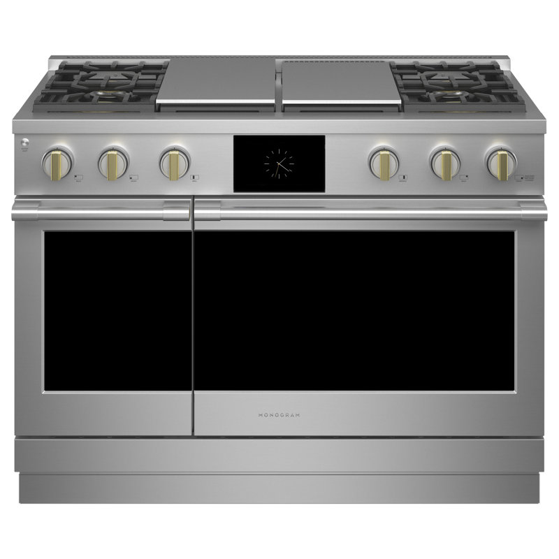 48" Dual-Fuel Professional Range with 4 Burners, Grill, and Griddle