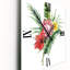 Horloge murale Bouquet de fleurs avec Protea Hibiscus Plumeria-618712221