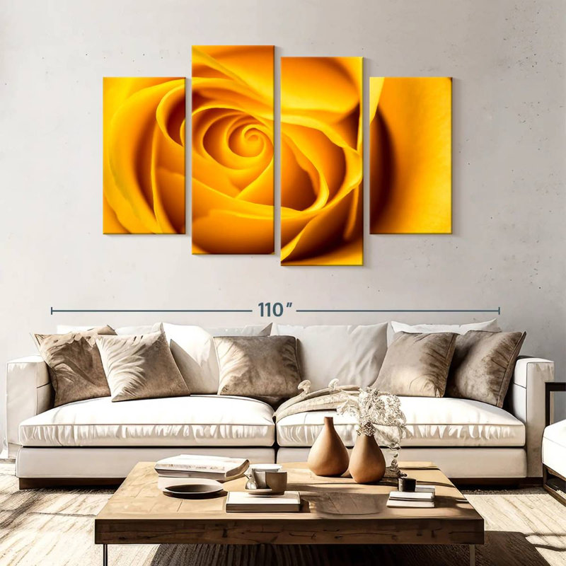 Rose jaune Harnek, H 54 po x l 84 po