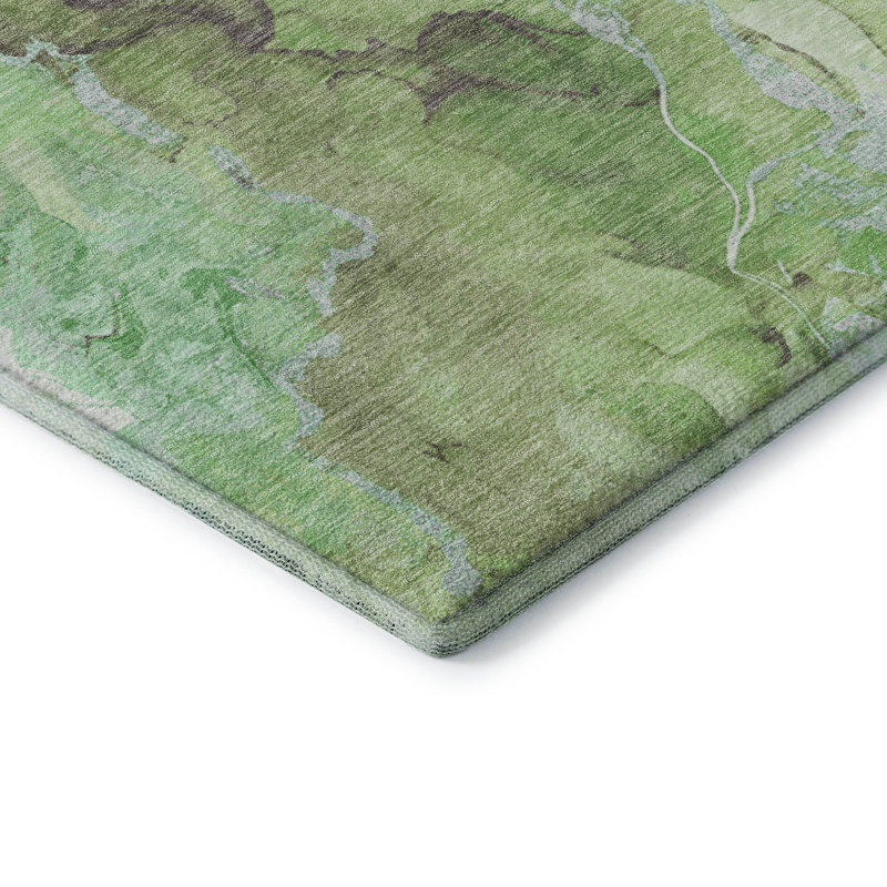 Tapis abstrait lavable à la machine de qualité supérieure Verlin AMF1785, Rectangle 2 pi 6 po x 3 pi 10 po