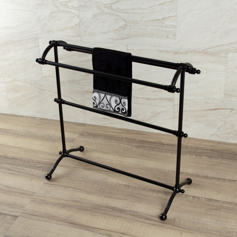 Kingston Brass Edenscape Freestanding Towel Rack, Matte Black