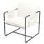 Fauteuil rembourré suspendu, blanc, coussins en mousse confortables, structure en métal robuste, pour le salon, la chambre à coucher, balcon 2 avec mousse, chambre à coucher