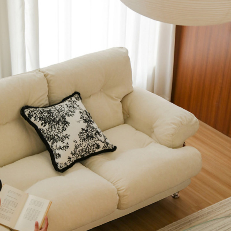 Canapé en chenille détachable et lavable, Blanc