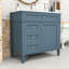 Ensemble de meuble-lavabo simple autoportant avec lavabo en céramique et tiroirs de rangement Eliga-1822293294