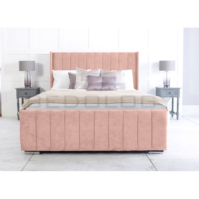 Anhat Upholstered Storage Bed, Superking (180 x 200 cm), Pink