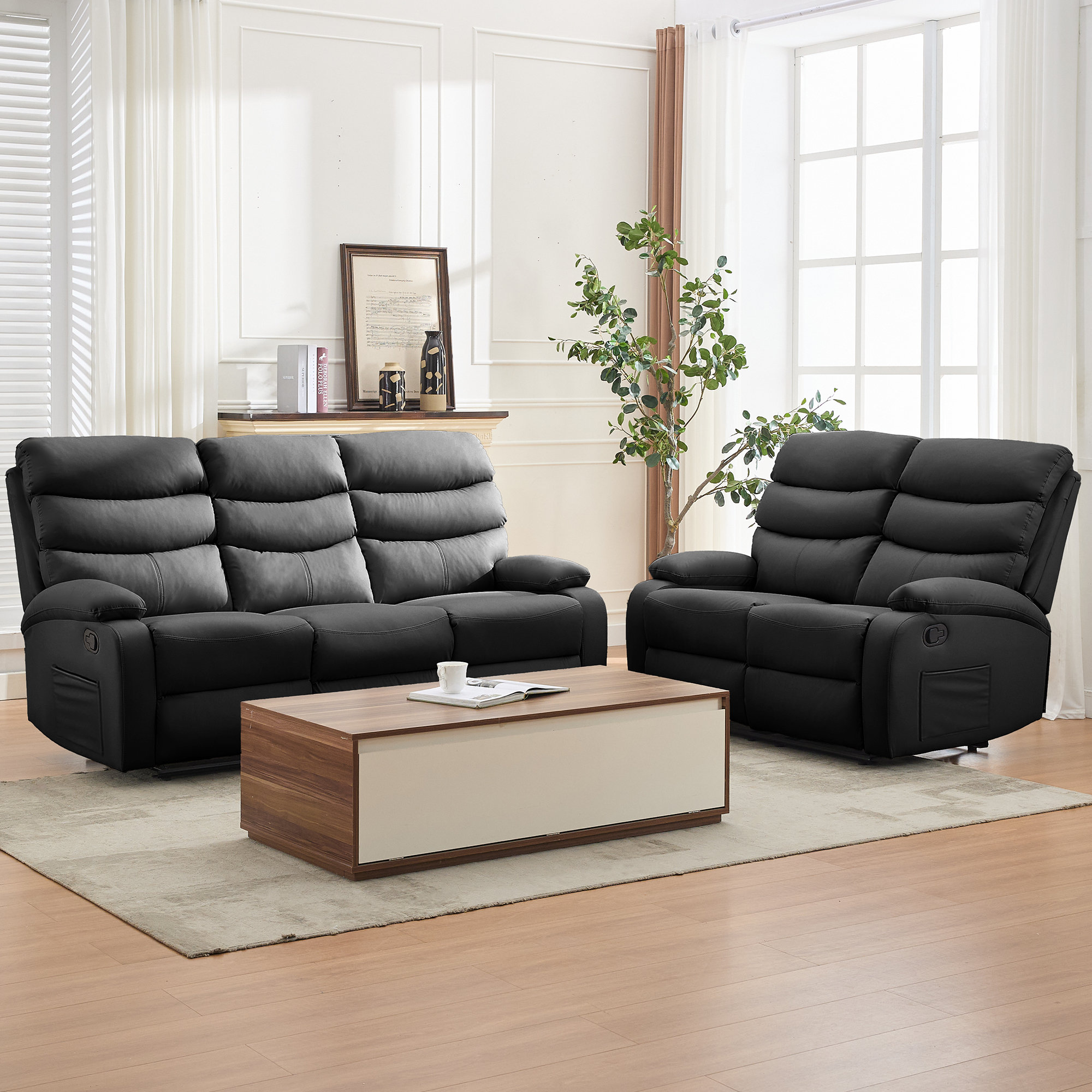 Latitude Run® 2 Piece Reclining Living Room Set, Classic And ...