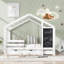 Lit simple avec tableau noir et tiroirs, deux options d'assemblage-563615471