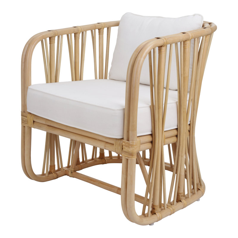 Avalee Rattan Accent Arm Chair, Natural