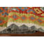 Tapis multicolore à motif géométrique kilim oriental 4 x 5