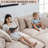 Chenille Modular Sleeper Sofa | Cloud Style Convertible Sectional Couch, Soft Fabric, Modern Living Room Furniture-1557527486