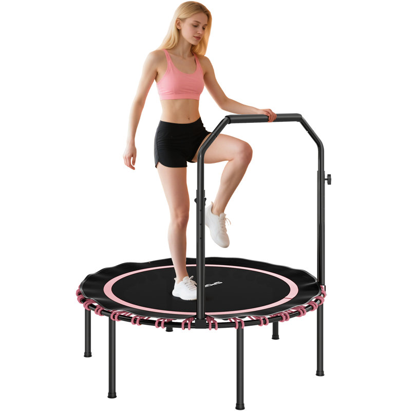17 Stories 101cm Round Fitness Trampoline, Pink