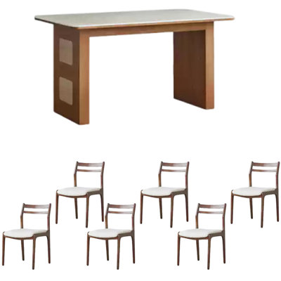 Medieval-style sintered stone dining table set
