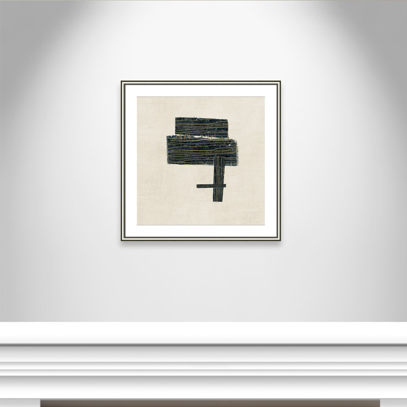 «Stiched I Print» par Casa Fine Arts, H 28,75 po x l 28,75 po, Argent classique