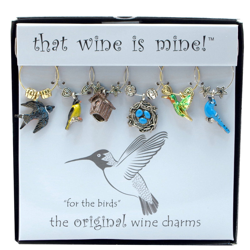 Trejos Gold Brass Stainless Steel Wine Charm