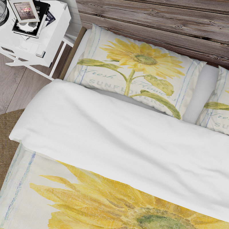 Ensemble de housse de couette floursack fleurs ii, Housse simple + 1 taie décorative