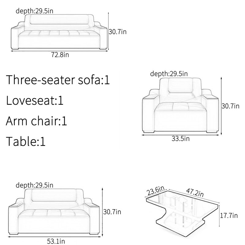 Modern elegant fashion office sofa set