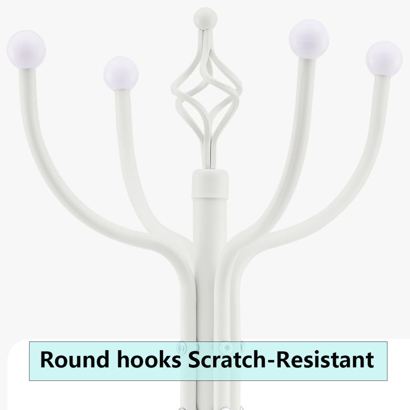 Coat Rack Freestanding,Coat Rack Stand With Umbrella Holder, White