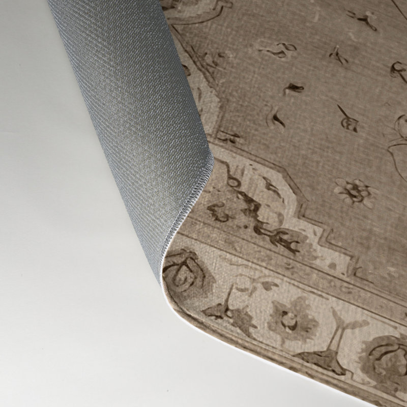 Tapis gris d'intérieur et d'extérieur Tabriz, Rectangle 9 pi x 12 pi