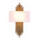 1 Light Gold Rod Wall Sconce With White Shade