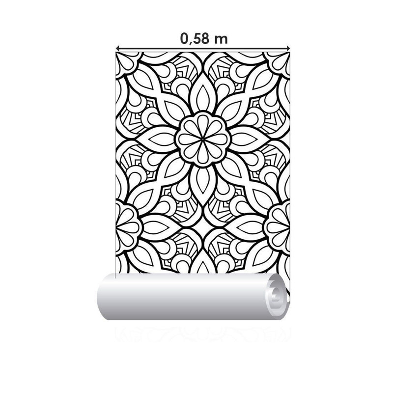 Rouleau de papier peint pelez et collez, L 126 po x l 24 po