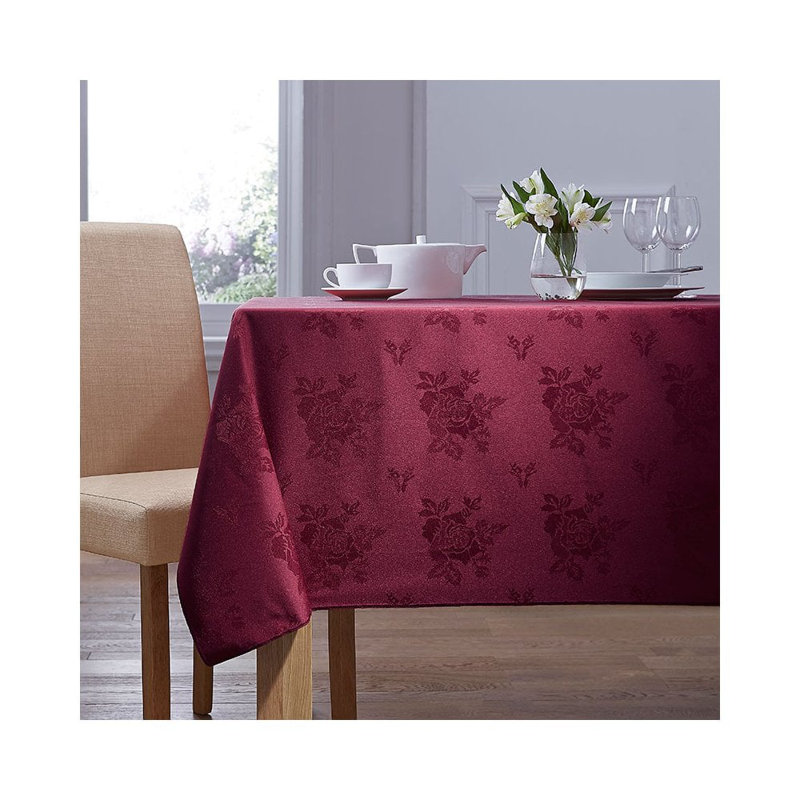Allgood Tablecloth, 89cm Round, Burgundy