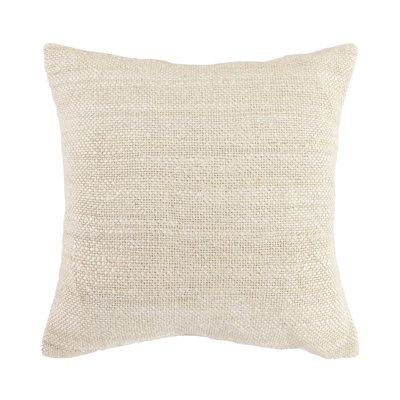Coussin en jute tissé Halter, ivoire
