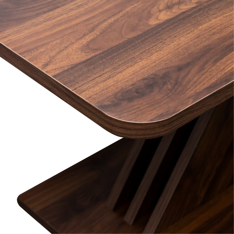 Table de salle à manger moderne en noyer, en forme de X, 71,34 x 34,19 x 28,86