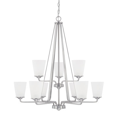 Braylon 9 - Light Dimmable Tiered Chandelier