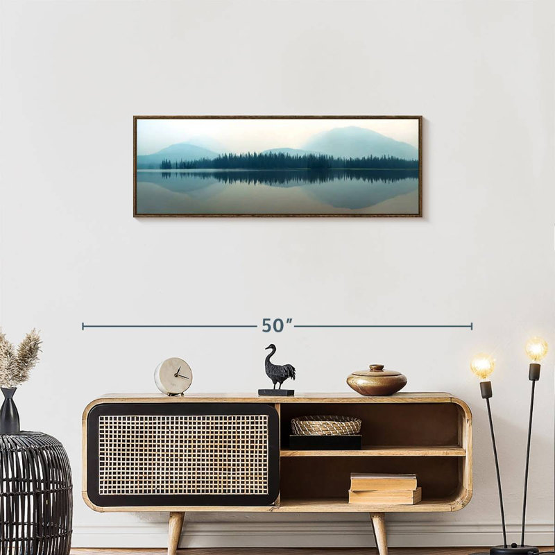 Lakeside Mountain Forest, Cadre flottant noyer, 37 po x 13 po