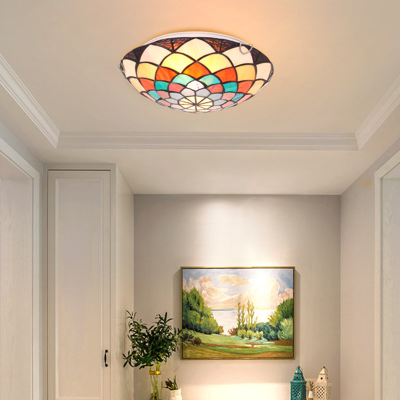2-Light Dimmable Halogen Flush Mount