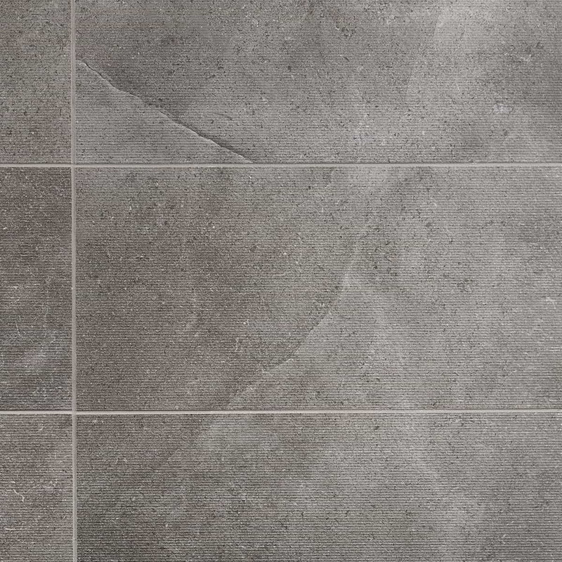 New Rock 12x24 Matte Porcelain Tile, Fossil Dark Gray