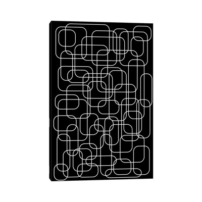 The 70's (Black) - Wrapped Canvas Painting