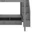 Structure de lit double pleine grandeur avec garde-robe, table de rangement basse et escalier de rangement-106359641
