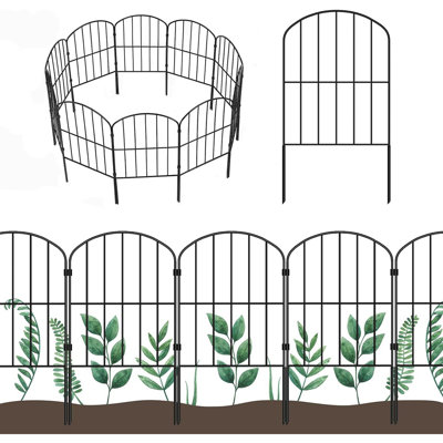 Decorative Garden Fence Fencing 10 Panels