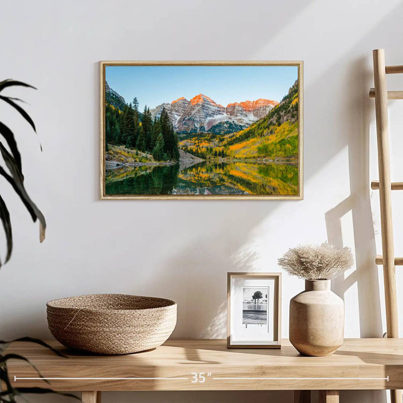Marron en automne, Cadre flottant en bois naturel, 19 po x 13 po