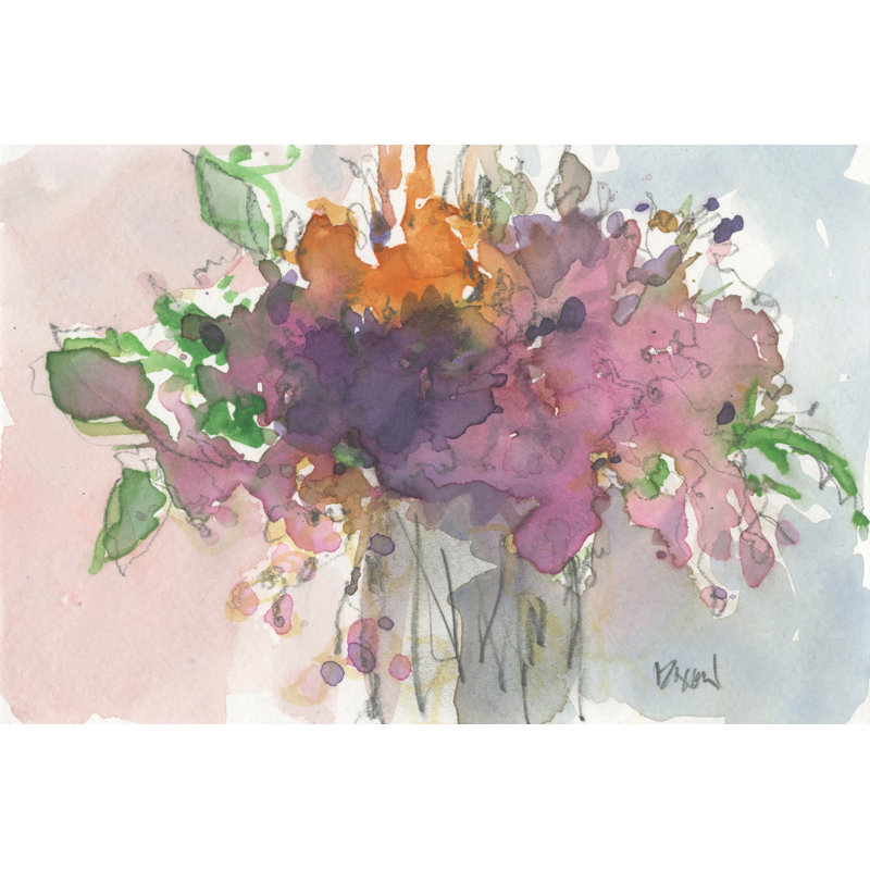 Floral Charm II par Samuel Dixon - peinture sur toile tendue, H 32 po x l 48 po