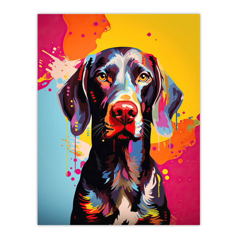 Wall Art Print Shorthaired German Pointer Dog Lover Gift Pet Portrait Artwork Painting Poster