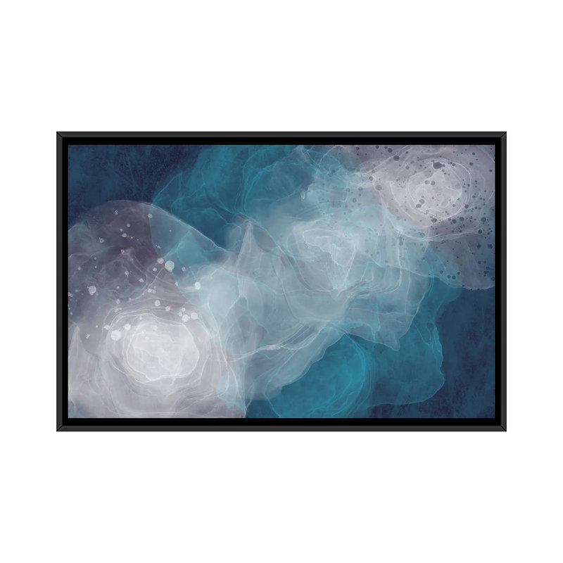 Alcohol Ink XV by Melanie Viola - Painting on Canvas, Black Framed, 101.6 cm H x 66.04 cm W