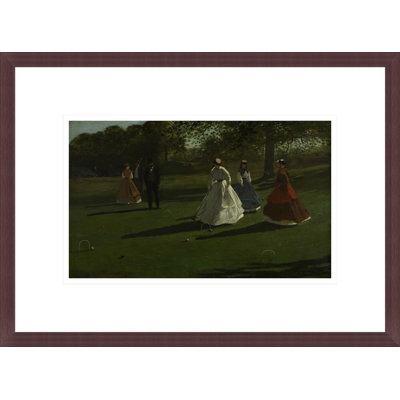 «Croquet joueurs» par Winslow Homer - impression giclée sur cadre