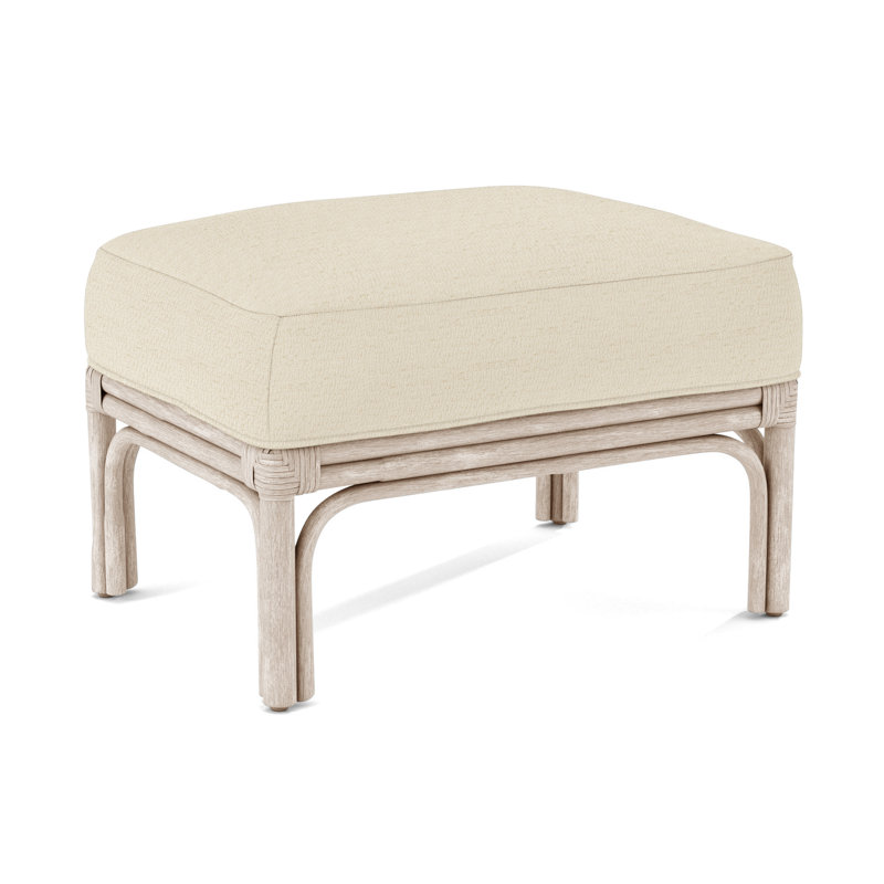 Boca Ottoman, Brown Geometric, 0456-33, Bisque