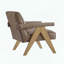 Fauteuil moderne en similicuir Nessi - espresso-417801350