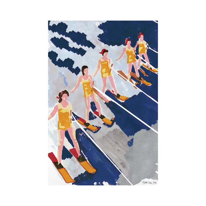 Water Ski Show I - Painting on Canvas, 66.04cm H x 45.72cm W x 1.91cm D, Wrapped Canvas