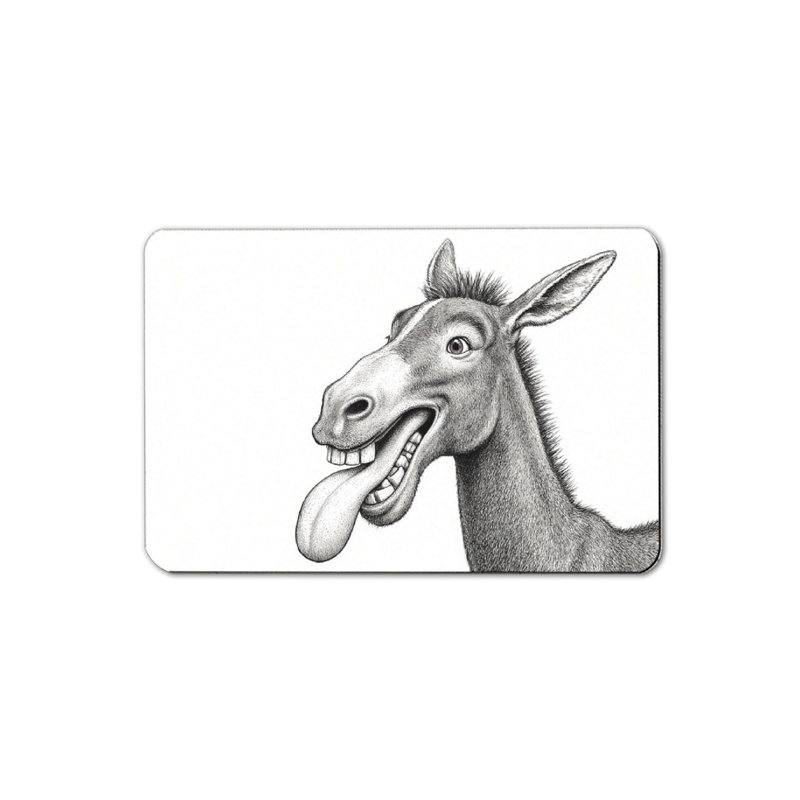 Tapis de bain Grinning Donkey, 16 x 24 po