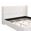 Lit tapissier en tissu blanc KING