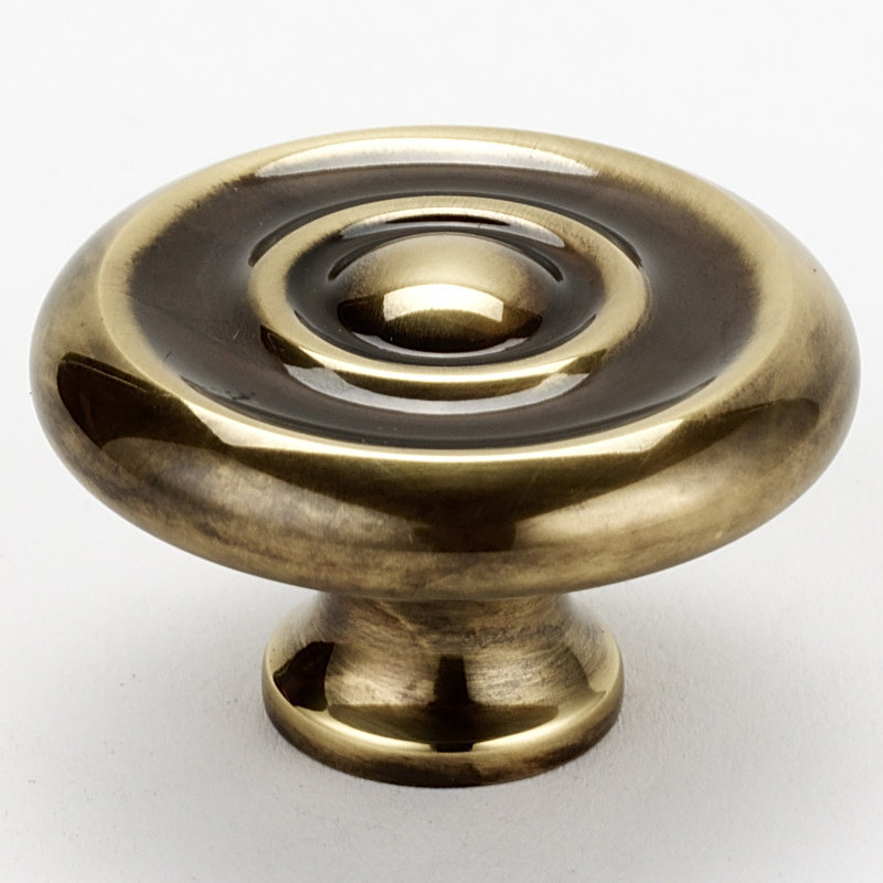 Poignée champignon, Antique poli, H 1 po x l 1,25 po x P 0,625 po