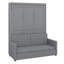 Grand lit escamotable mural avec coussin moelleux