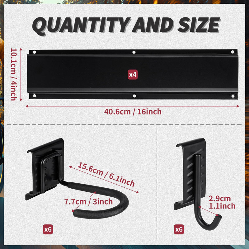 Metal Wall Mounted Bike Rack