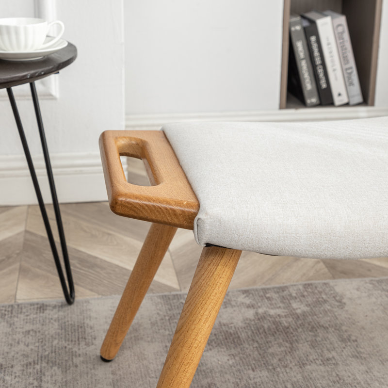 Repose-pieds Kronsberger, Mélange de lin beige