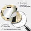 Geoffory - blocs abstraits taupe Blockchain - miroir géométrique de forme unique, miroir mural asymétrique beige, art en métal imprimé-107229322